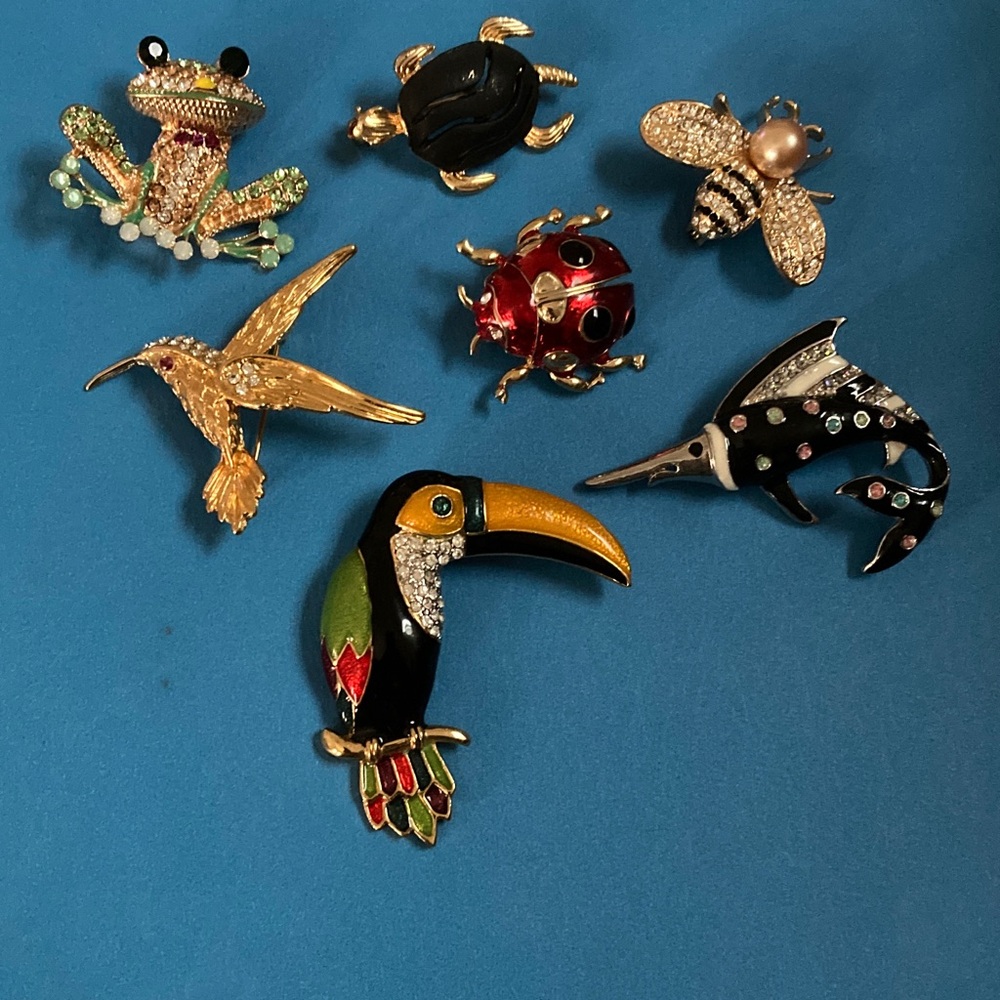 Vibrant Critter Brooch Collection will sell separately